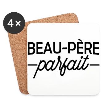 Beau père parfait - Dessous de verre (lot de 4) - blanc - Devant