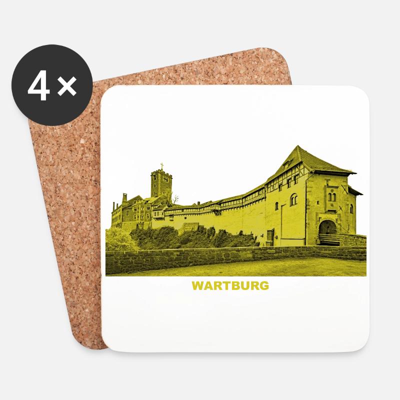 Wartburg Eisenach Thüringen Luther Elisabeth - Untersetzer (4er-Set) - Weiß