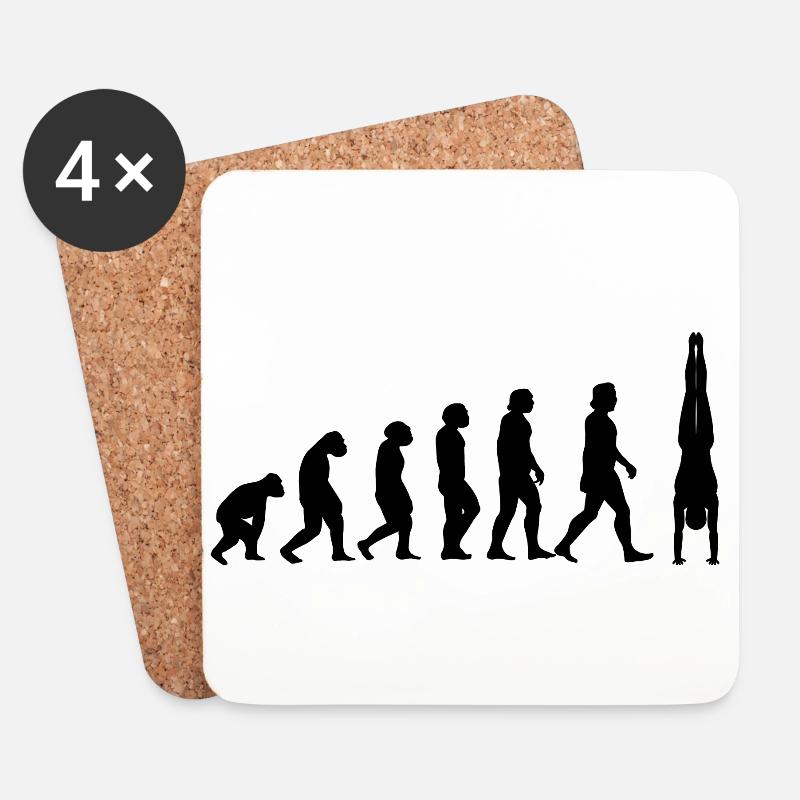 Handstand Evolution Gymnastics turnen Calisthenics - Untersetzer (4er-Set) - Weiß