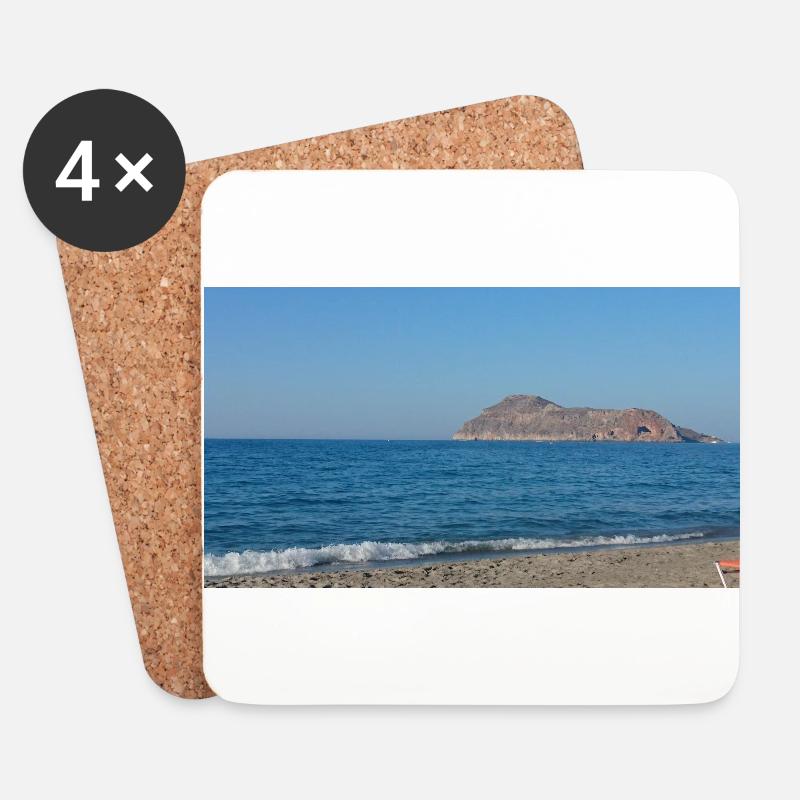 Griechische Landschaft - Untersetzer (4er-Set) - Weiß