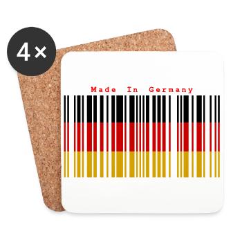 German Heart - Coasters (set of 4) - white - Front