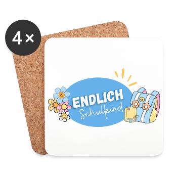 School enrollment, school, schoolchild, child, ABC shooter - Coasters (set of 4) - white - Front