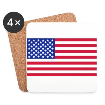 USA - Coasters (set of 4) - white - Front