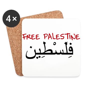 Free Palestine - Coasters (set of 4) - white - Front