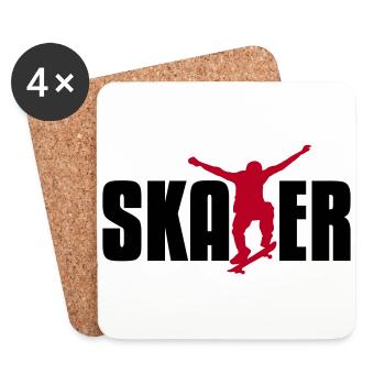 skater - Untersetzer (4er-Set) - Weiß - Vorne