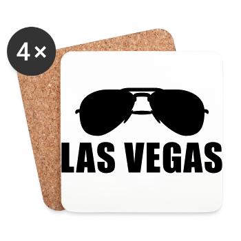 Coole Las Vegas Sonnenbrille - Untersetzer (4er-Set) - Weiß - Vorne