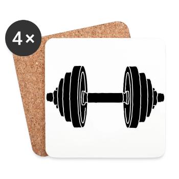 HANTEL Krafttraining 2 - Untersetzer (4er-Set) - Weiß - Vorne