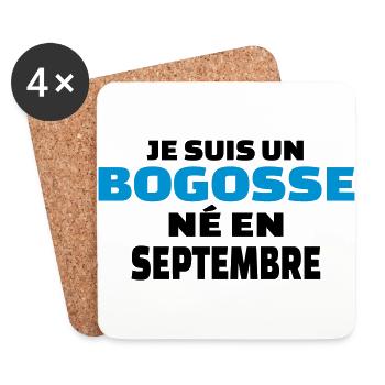 je suis un bogosse né en septembre - Dessous de verre (lot de 4) - blanc - Devant