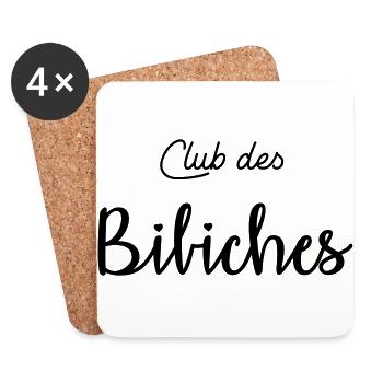 Club des Bibiches - Dessous de verre (lot de 4) - blanc - Devant