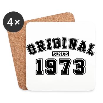 Original Since 1973 Vintage Birthday Birthday - Coasters (set of 4) - white - Front