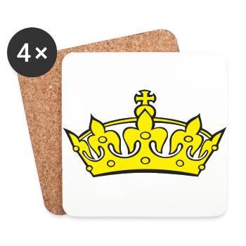couronne - Dessous de verre (lot de 4) - blanc - Devant