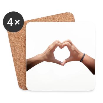 Valentines Day - Coasters (set of 4) - white - Front
