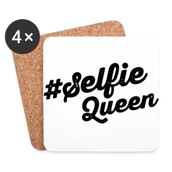 SelfieQueen - Coasters (set of 4) - white - Front