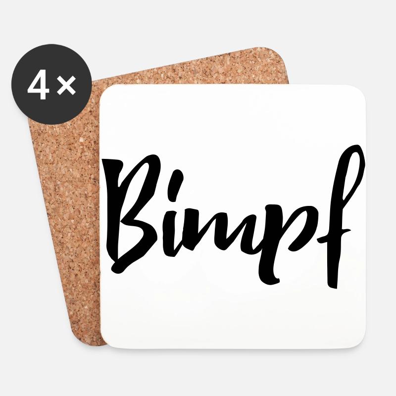 Bayrisches Wort, kleiner Junge: Bimpf - Untersetzer (4er-Set) - Weiß