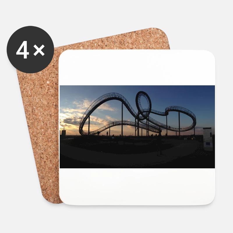 Tiger & Turtle - Untersetzer (4er-Set) - Weiß
