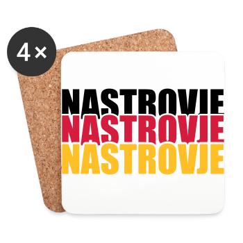 Nastrovje Allemagne Allemagne Fan Shirt - Dessous de verre (lot de 4) - blanc - Devant