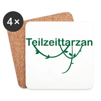 Part-time resin with liana - Coasters (set of 4) - white - Front