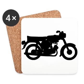 Le Simson S51 noir - Dessous de verre (lot de 4) - blanc - Devant