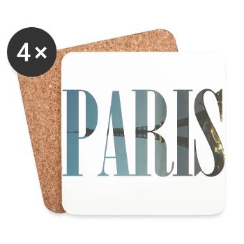 Paris, France, Eiffel Tower, Europe, France - Coasters (set of 4) - white - Front