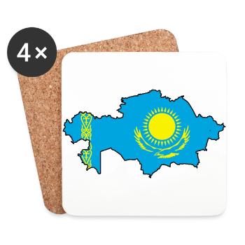 Kasachstan - Untersetzer (4er-Set) - Weiß - Vorne