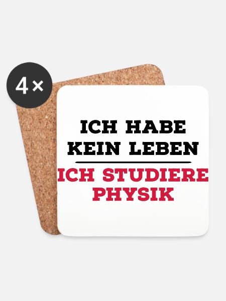 Physik - Untersetzer (4er-Set) - Weiß