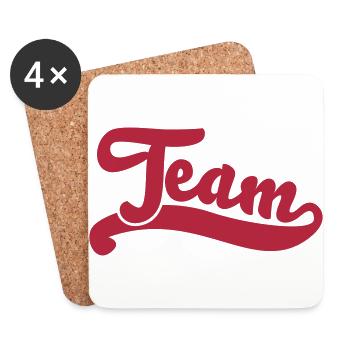 team - Dessous de verre (lot de 4) - blanc - Devant