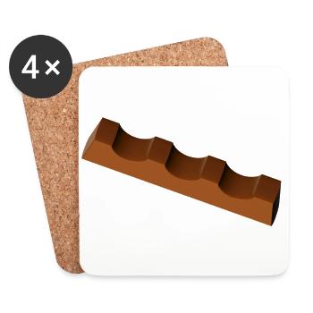 chocolate bar - Coasters (set of 4) - white - Front