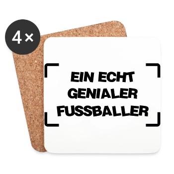 Fußball Fussballer Fussball Football Fussballerin - Untersetzer (4er-Set) - Weiß - Vorne