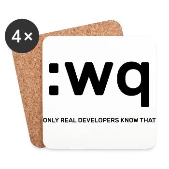Vim Developers - Dessous de verre (lot de 4) - blanc - Devant
