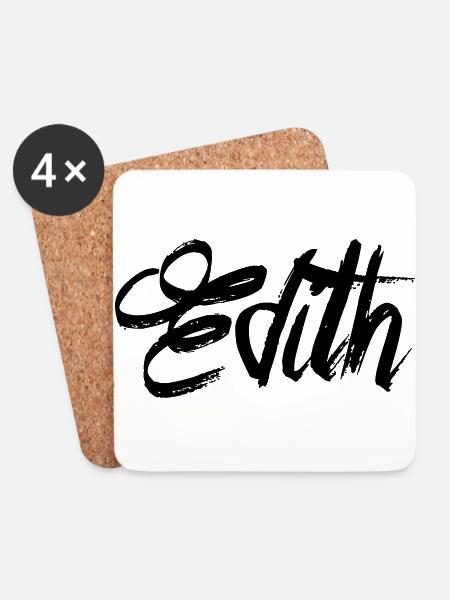 Edith - Untersetzer (4er-Set) - Weiß