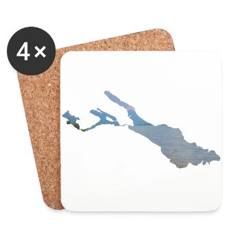 Lake Constance - Coasters (set of 4) - white - Front