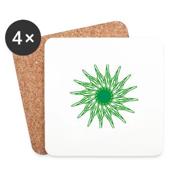 it greens so green - Coasters (set of 4) - white - Front