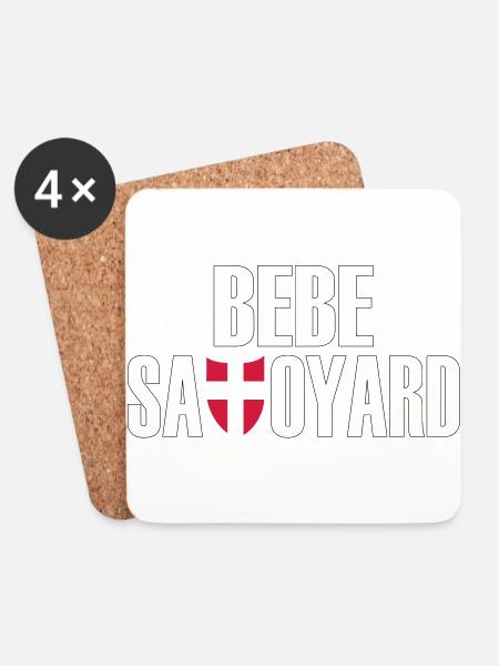 bebe savoyard - Dessous de verre (lot de 4) - blanc