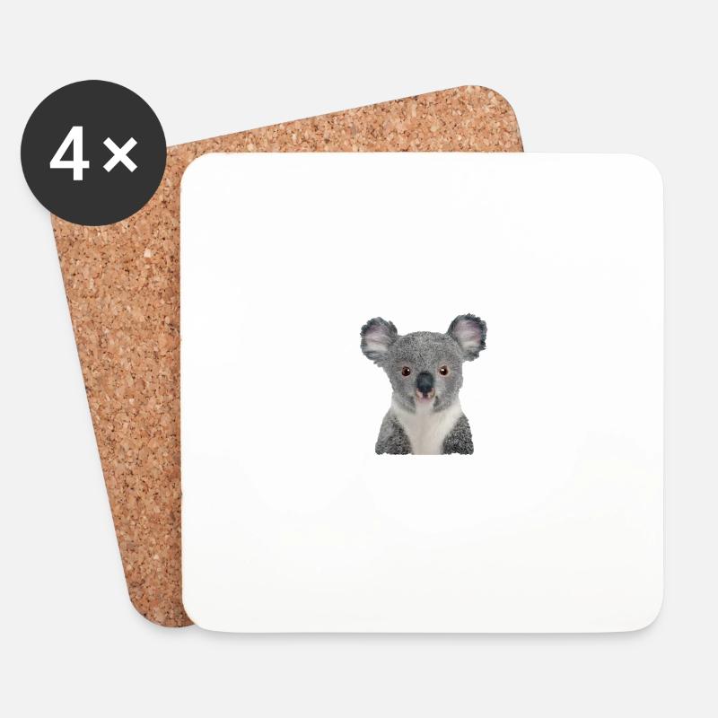 Koala - Untersetzer (4er-Set) - Weiß