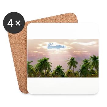 Dans la mer du Sud - Dessous de verre (lot de 4) - blanc - Devant