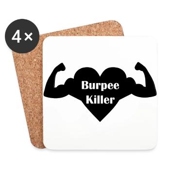 Burpeekiller - Untersetzer (4er-Set) - Weiß - Vorne