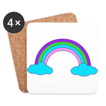 Happy Rainbow Kids Fantasy Toddler - Coasters (set of 4) - white - Front