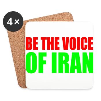 Be the voice of iran - Dessous de verre (lot de 4) - blanc - Devant