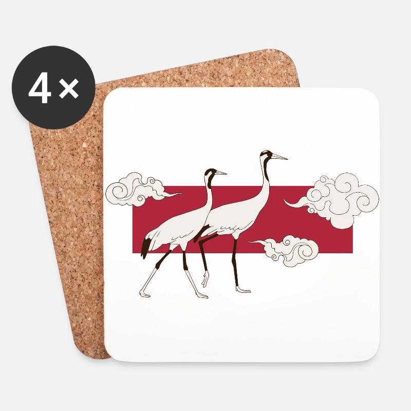 Kunst Japans - Japanische Kunst - Untersetzer (4er-Set) - Weiß