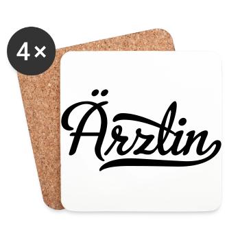 Ärztin - Untersetzer (4er-Set) - Weiß - Vorne