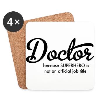 doctor - Coasters (set of 4) - white - Front