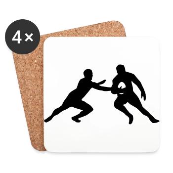 Rugby - Untersetzer (4er-Set) - Weiß - Vorne