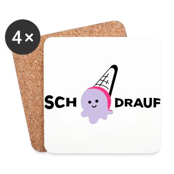 Cool T-Shirt Scheis drauf - Untersetzer (4er-Set) - Weiß - Vorne