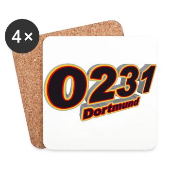 0231 Dortmund - Coasters (set of 4) - white - Front
