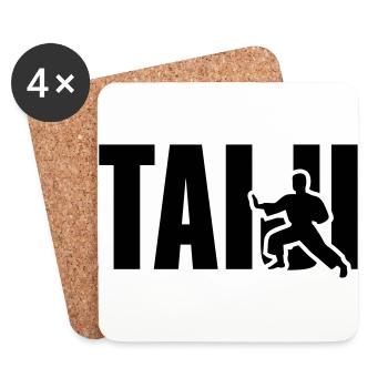 Taiji Tai Chi - Untersetzer (4er-Set) - Weiß - Vorne