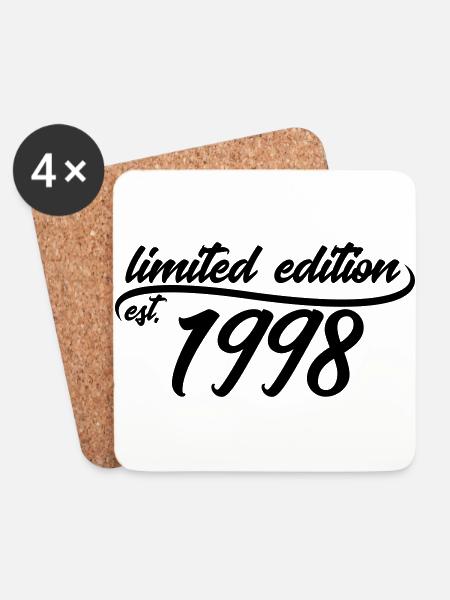 Limited edition est 1998 - Coasters (set of 4) - white