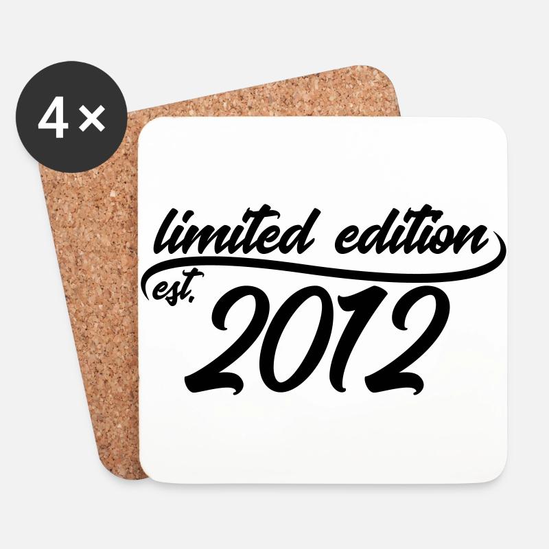 Limited Edition est 2012 - Coasters (set of 4) - white