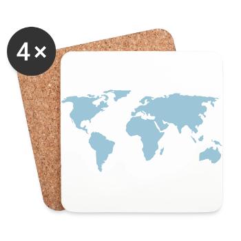 world chart - Untersetzer (4er-Set) - Weiß - Vorne