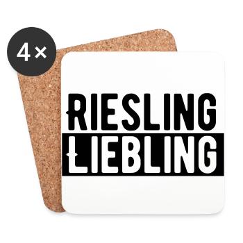 Riesling Liebling - Untersetzer (4er-Set) - Weiß - Vorne