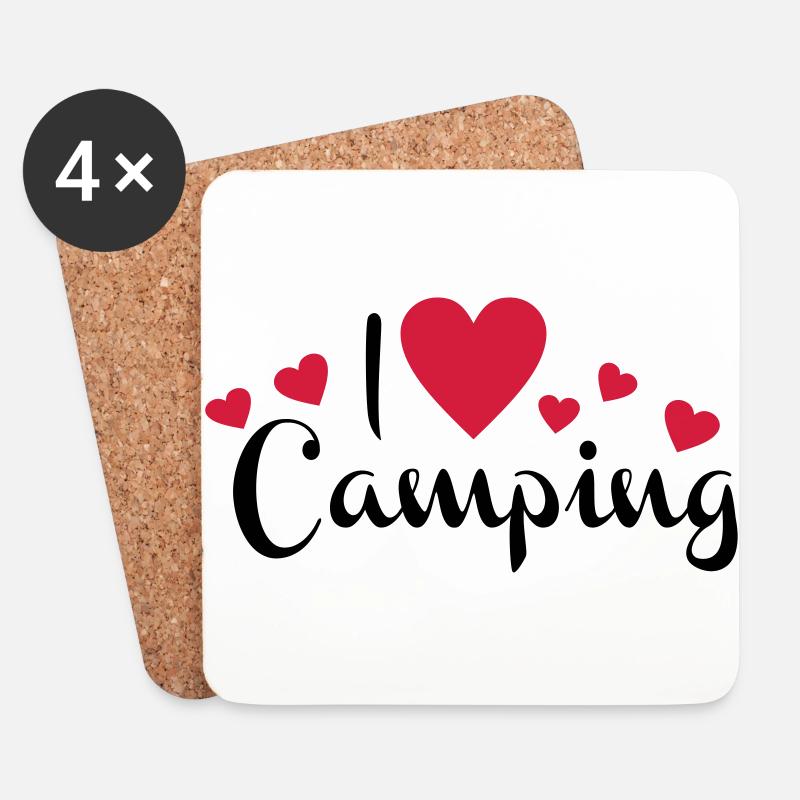 2541614 113588020 camping - Untersetzer (4er-Set) - Weiß